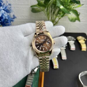 Rolex Datejust Style Chocolate Brown Dial – Full Gold Luxury Watch
