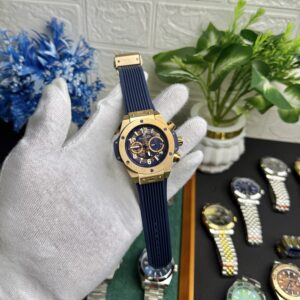 Hublot Big Bang Style – Gold & Blue Chronograph Watch