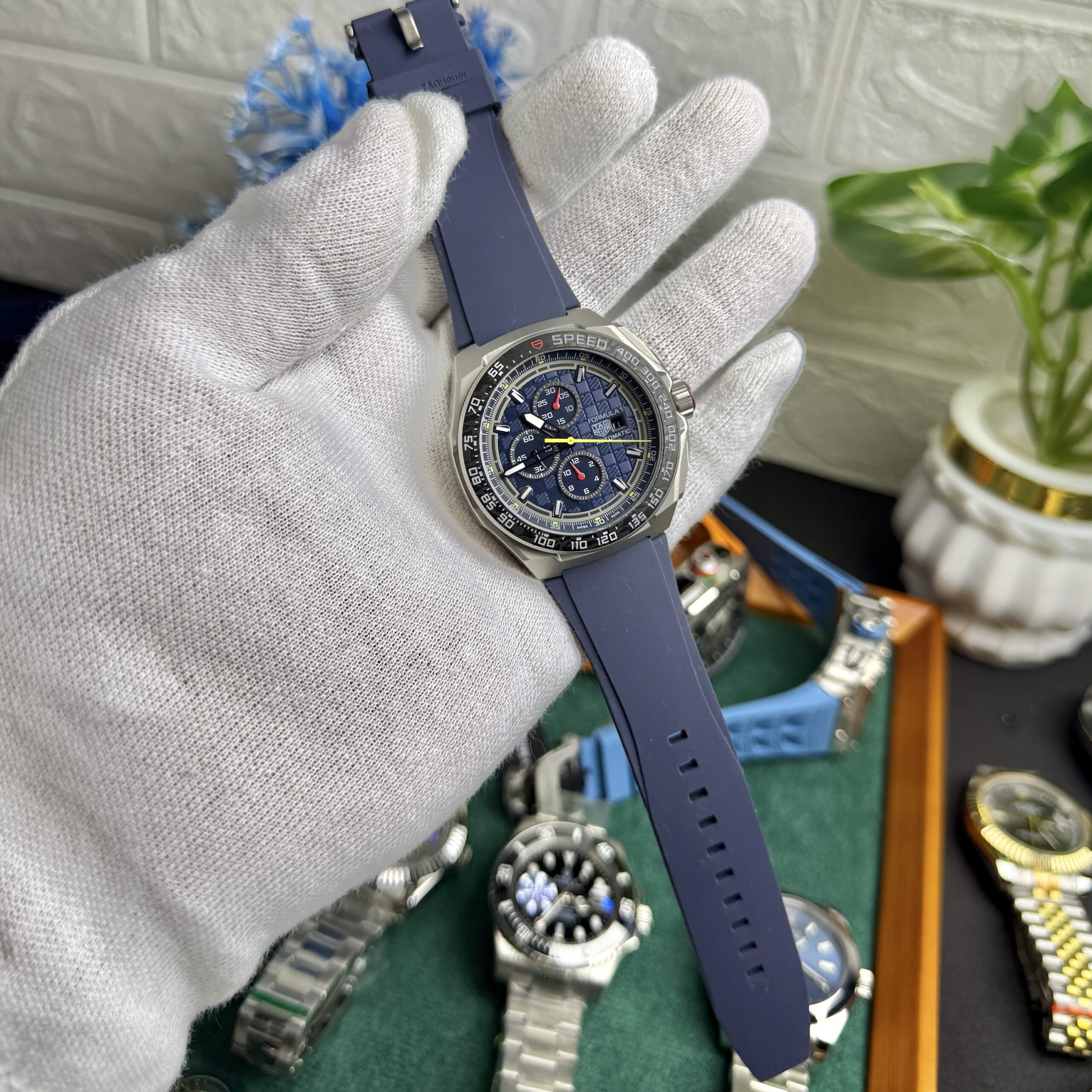TAG Heuer Formula 1 Style – Blue Dial Automatic Chronograph Watch