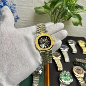 Patek Philippe Nautilus Skeleton – Gold & Silver Two-Tone