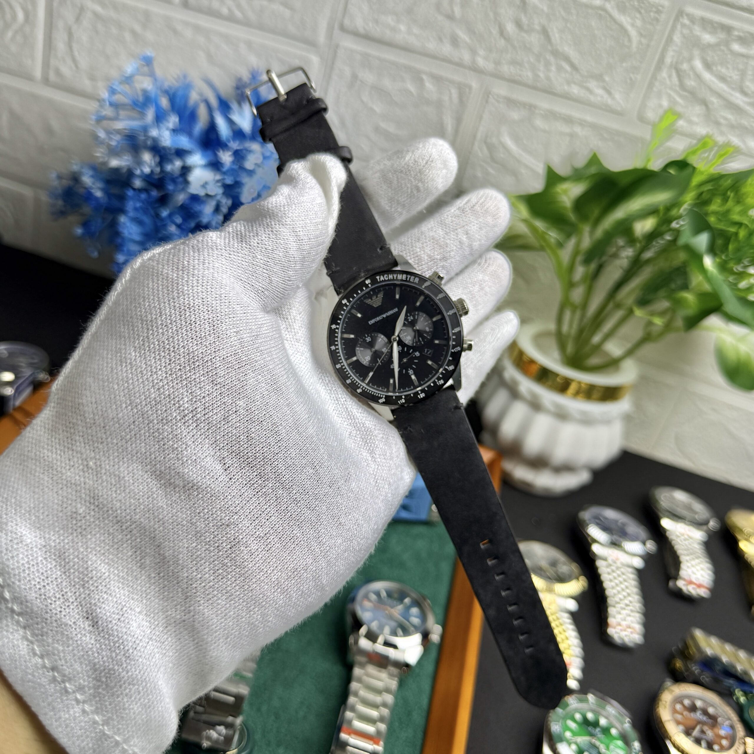 Emporio Armani Chronograph Tachymeter Watch
